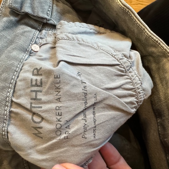 MOTHER Nordstrom Jeans Looker ankle fray size 24 gray - Picture 4 of 6